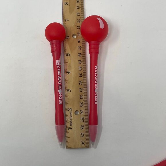 Red Nose Day Promo Ink Pens Lot of 3 - Picture 9 of 9